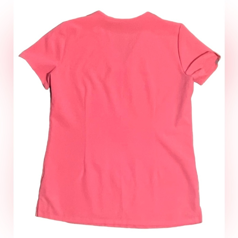🔸💗 FIGS Casma 3-Pocket Scrub Top.Limited edition color-Hot Coral. Size XXS - Picture 8 of 11